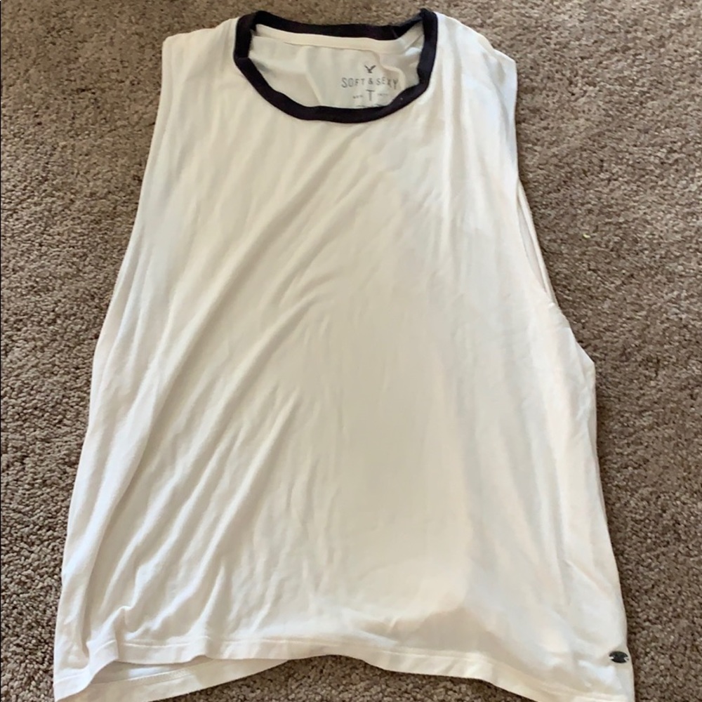 American Eagle soft and sexy cut off top